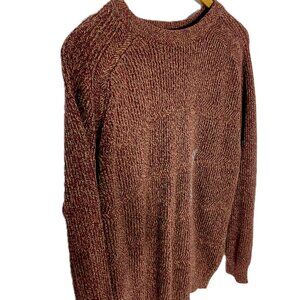 NWT Geoffrey Beene Mens Sz L Marled Cotton Crewneck Sweater